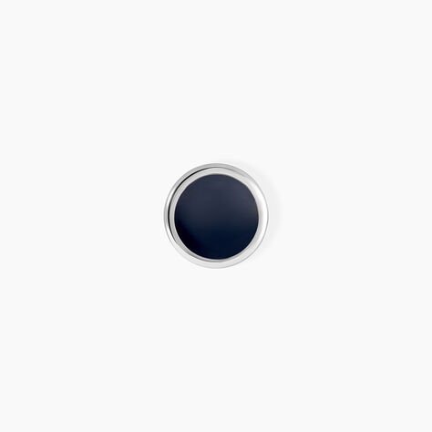 Boucle D'oreille Puce Unitaire Maurus Argent Blanc Email - Puces Homme | Marc Orian