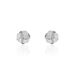 Boucles D'oreilles Puces Cahina Argent Blanc - Puces Femme | Marc Orian