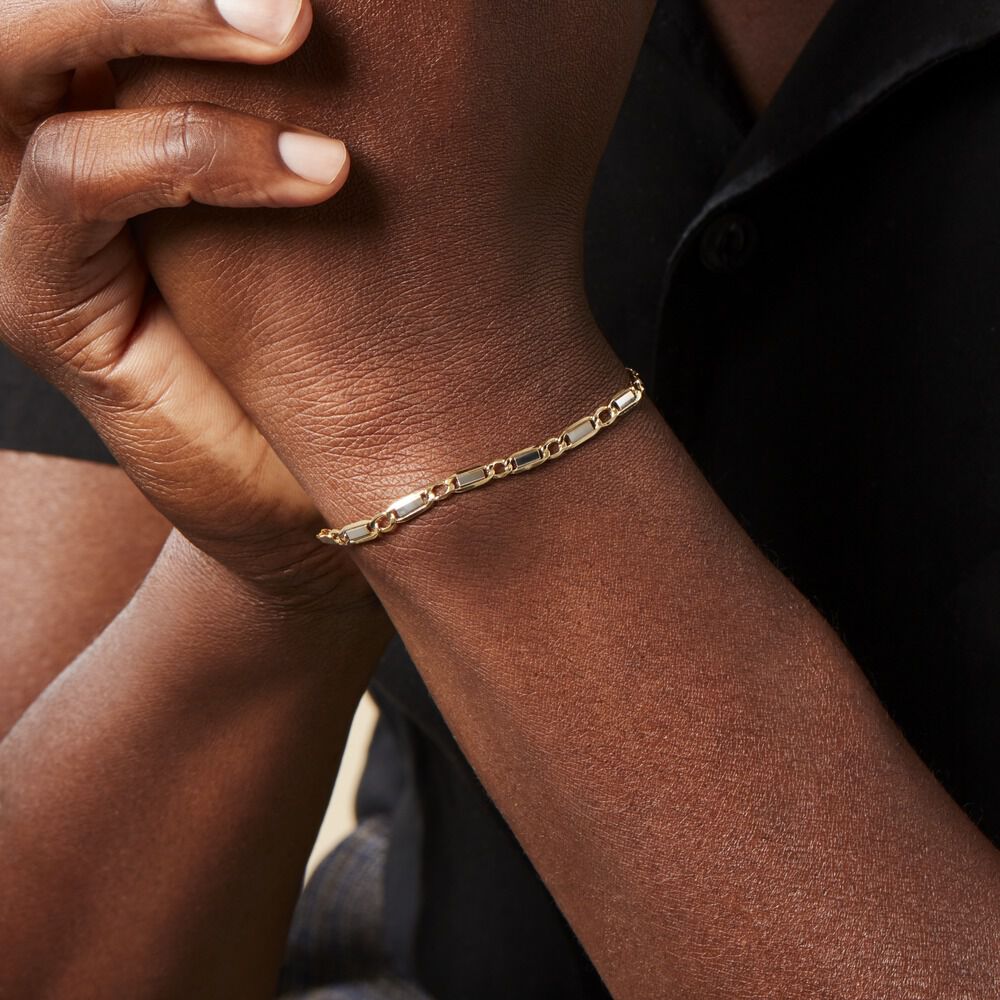 Bracelet Or Bicolore Danae - Bracelets mailles Homme | Marc Orian