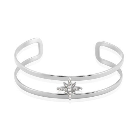 Bracelet Jonc Melyane Acier Blanc Strass - Bracelets joncs Femme | Marc Orian
