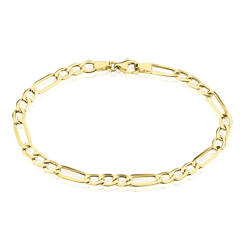 Bracelet Or Jaune Maille Alternée 1/3 - Bracelets mailles Femme | Marc Orian
