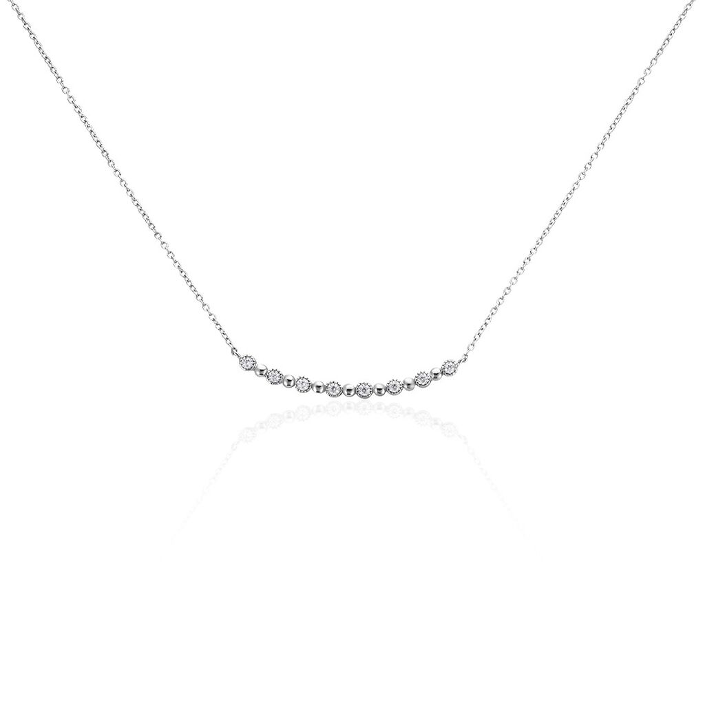 Collier Tammie Argent Blanc Oxyde De Zirconium - Colliers Femme | Marc Orian