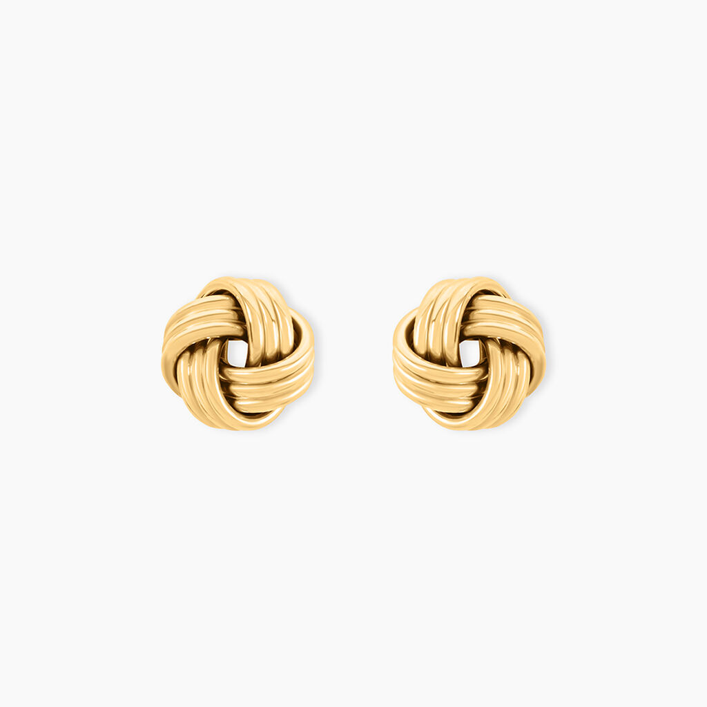 Boucles D'Oreilles Puces Ganesh Or Jaune - Puces Femme | Marc Orian