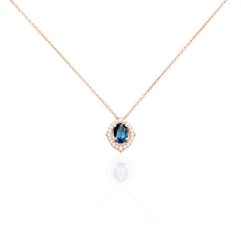 Collier Janna Or Rose Topaze Et Oxyde De Zirconium - Colliers avec pierres Femme | Marc Orian
