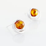 Boucles D'oreilles Argent Blanc Franjo Ambre - Pendantes Femme | Marc Orian