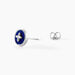 Boucles D'Oreilles Puces Talismania Argent Blanc Lapis Lazuli - Puces Femme | Marc Orian