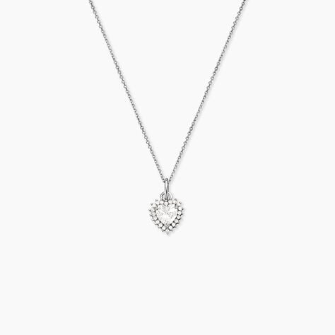 Collier Calvi Argent Blanc Oxyde De Zirconium - Colliers avec pierres Femme | Marc Orian