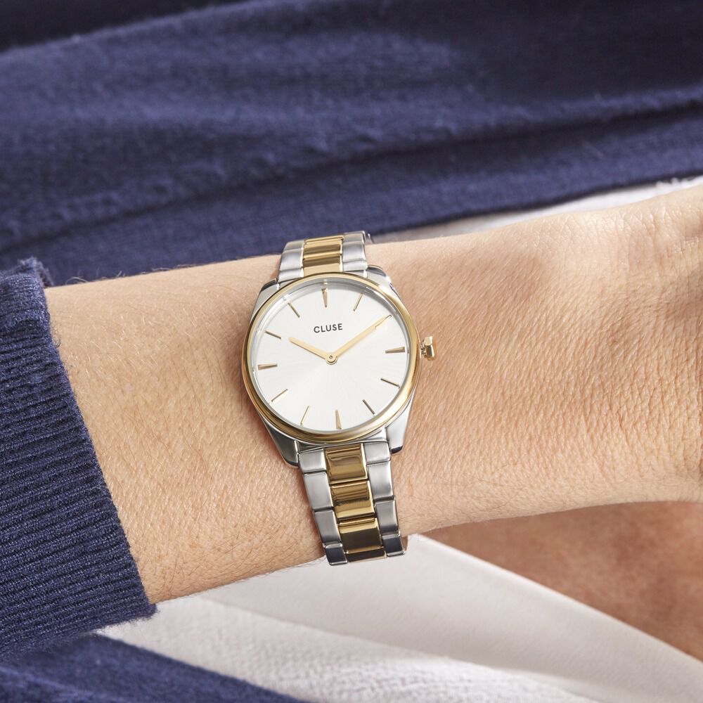 Montre cluse sale or et argent
