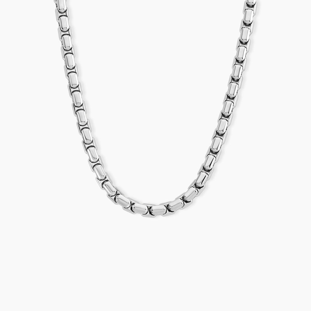 Collier Elton Acier Blanc - Colliers fantaisie Homme | Marc Orian