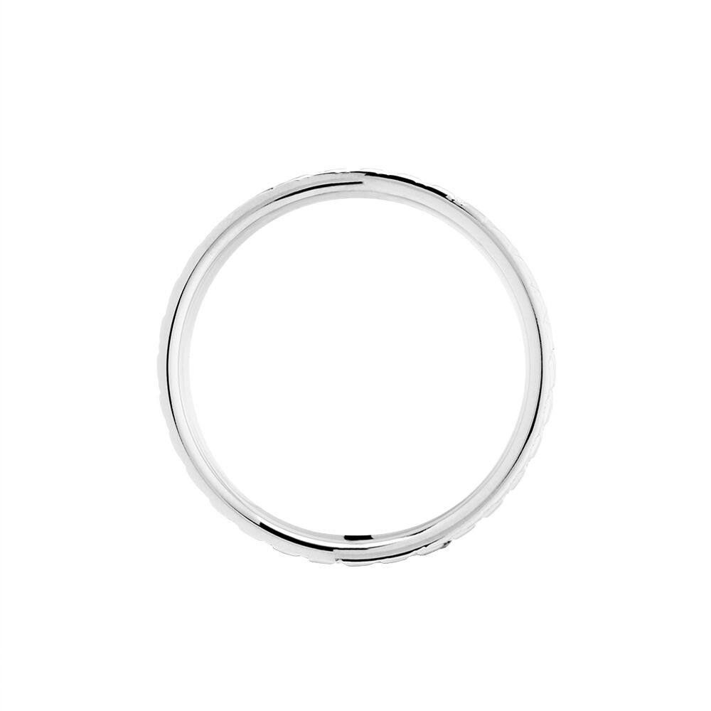 Alliance Herma Ruban Plat Or Blanc - Alliances duo Femme | Marc Orian