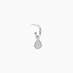 Cr&eacute;ole Unitaire Argent Blanc Donelle Oxydes De Zirconium - Piercings d'oreilles Femme | Marc Orian