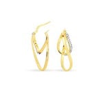 Cr&eacute;oles Luna Or Jaune Strass - Cr&eacute;oles Femme | Marc Orian