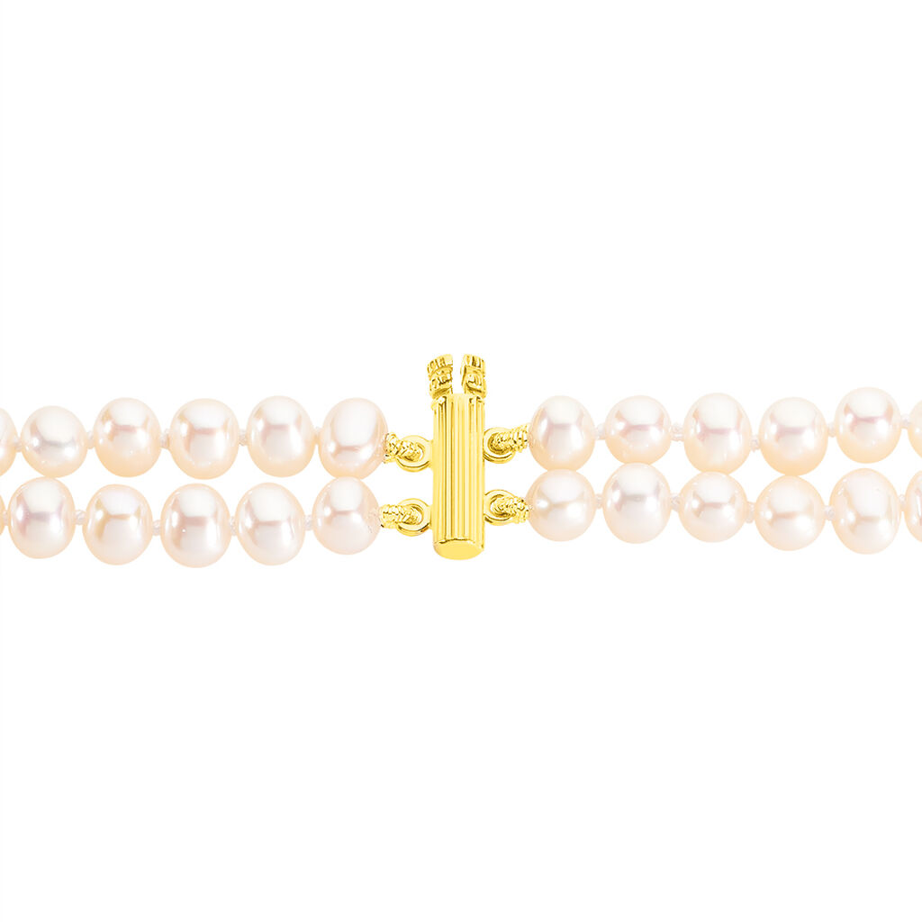 Bracelet Silene 2 Rangs Or Jaune Perle De Culture - Bracelets chaînes Femme | Marc Orian
