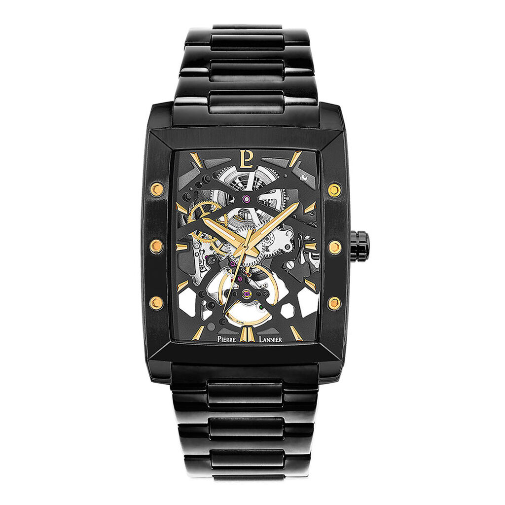 Montre Pierre Lannier Hector Noir - Montres automatiques Homme | Marc Orian