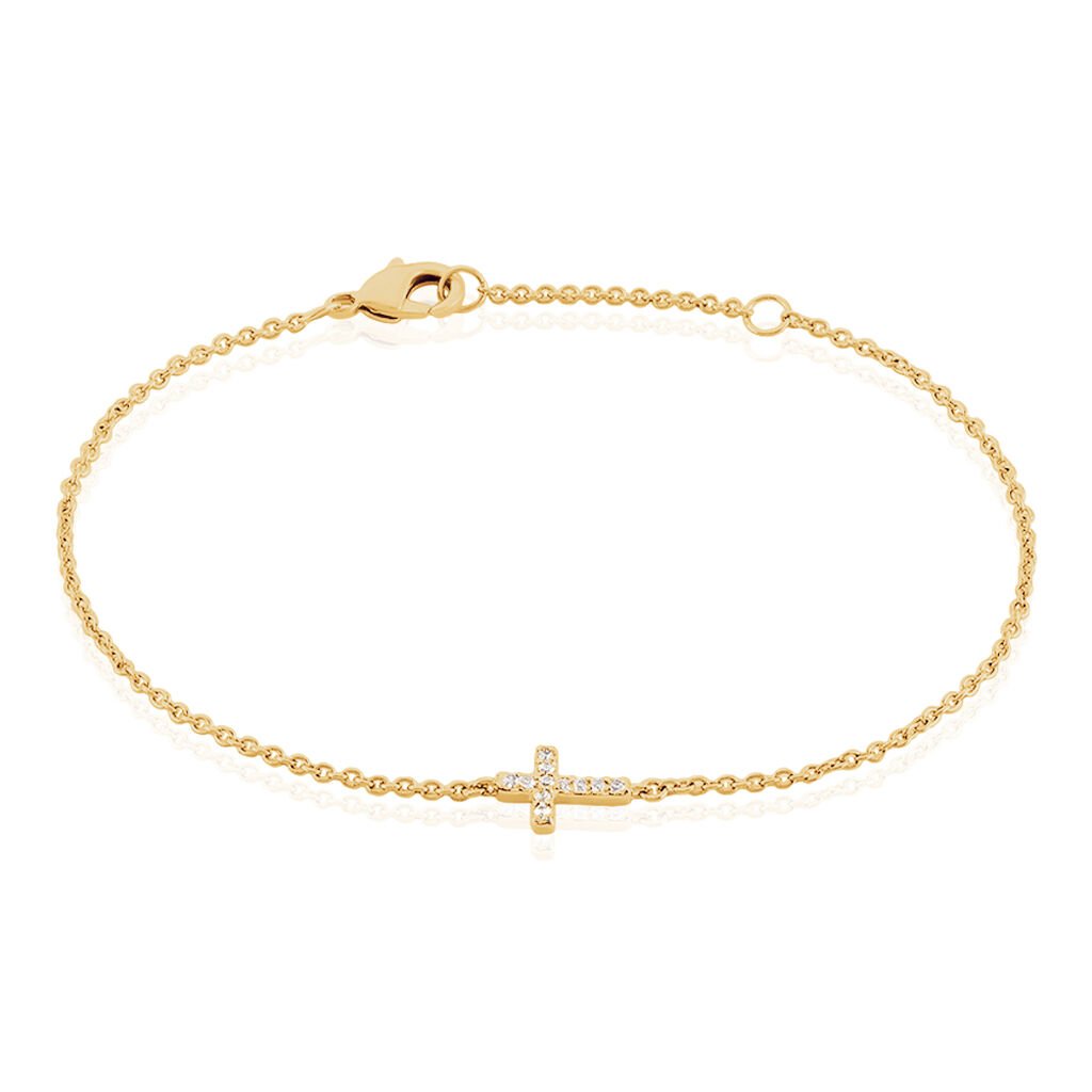 Bracelet Fatos Plaqué Or Jaune Oxyde De Zirconium - Bracelets fantaisie Femme | Marc Orian