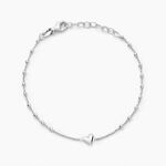 Bracelet C&oelig;ur D'amour Argent Blanc - Bracelets fantaisie Femme | Marc Orian