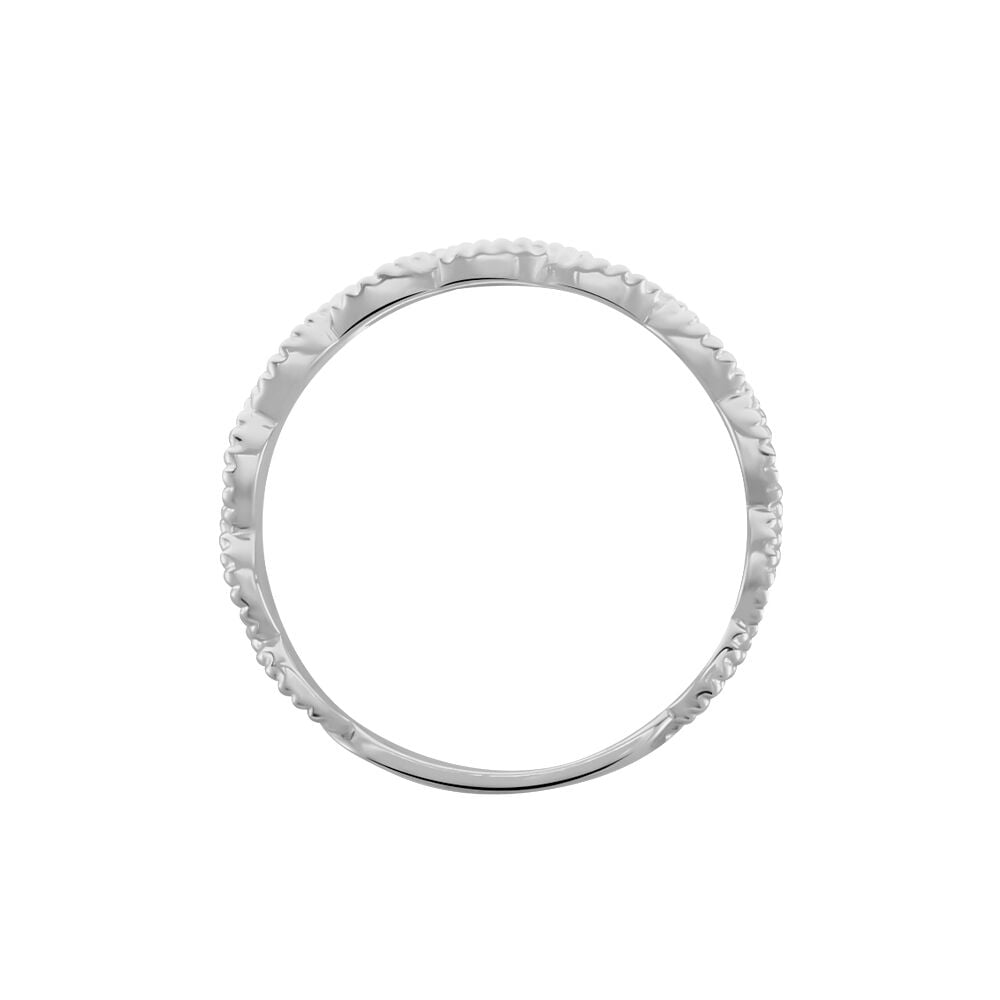 Alliance Marielle Ruban Plat Or Blanc - Alliances duo Unisex | Marc Orian