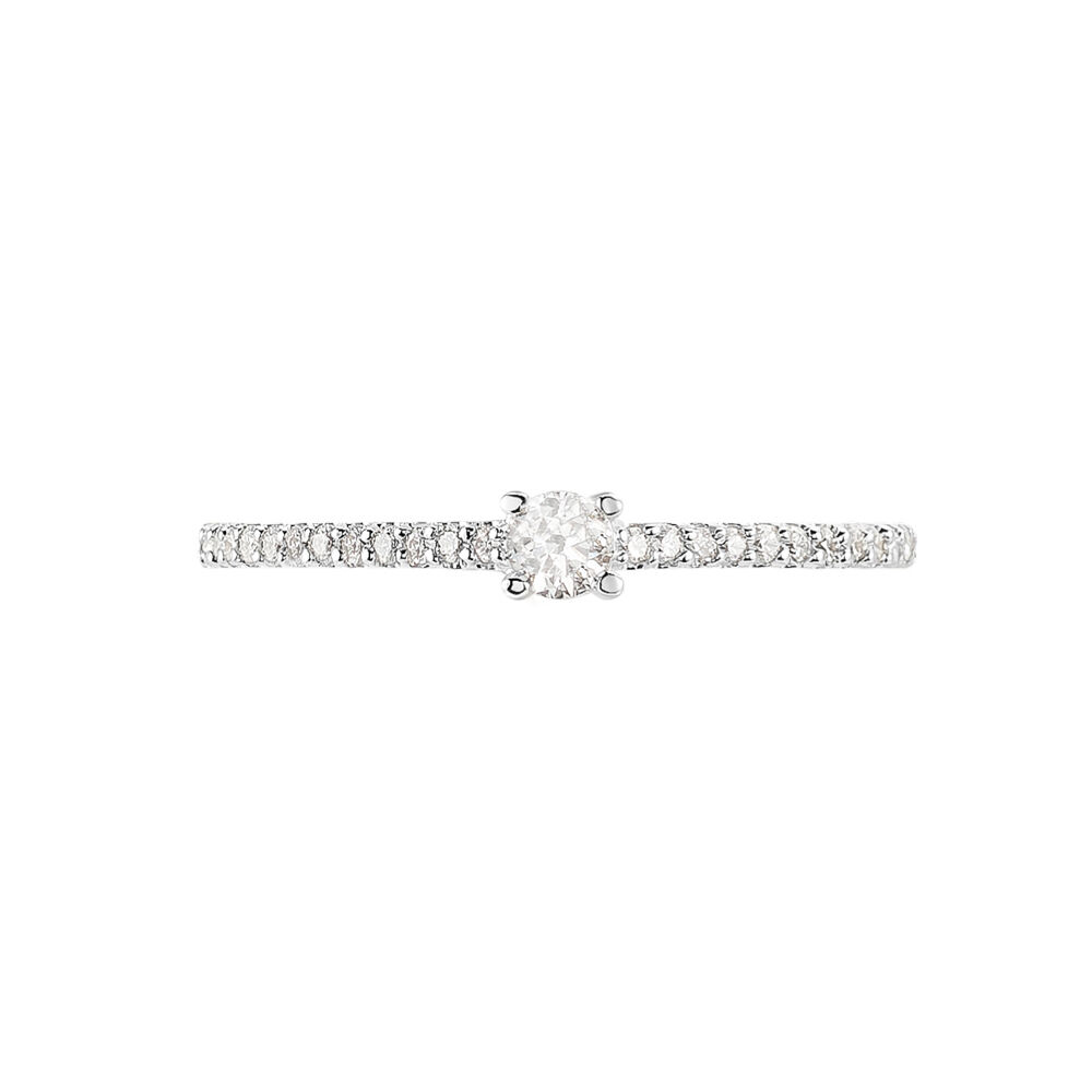 Bague Solitaire Or Blanc Nyala Diamants - Parures de mariage Femme | Marc Orian