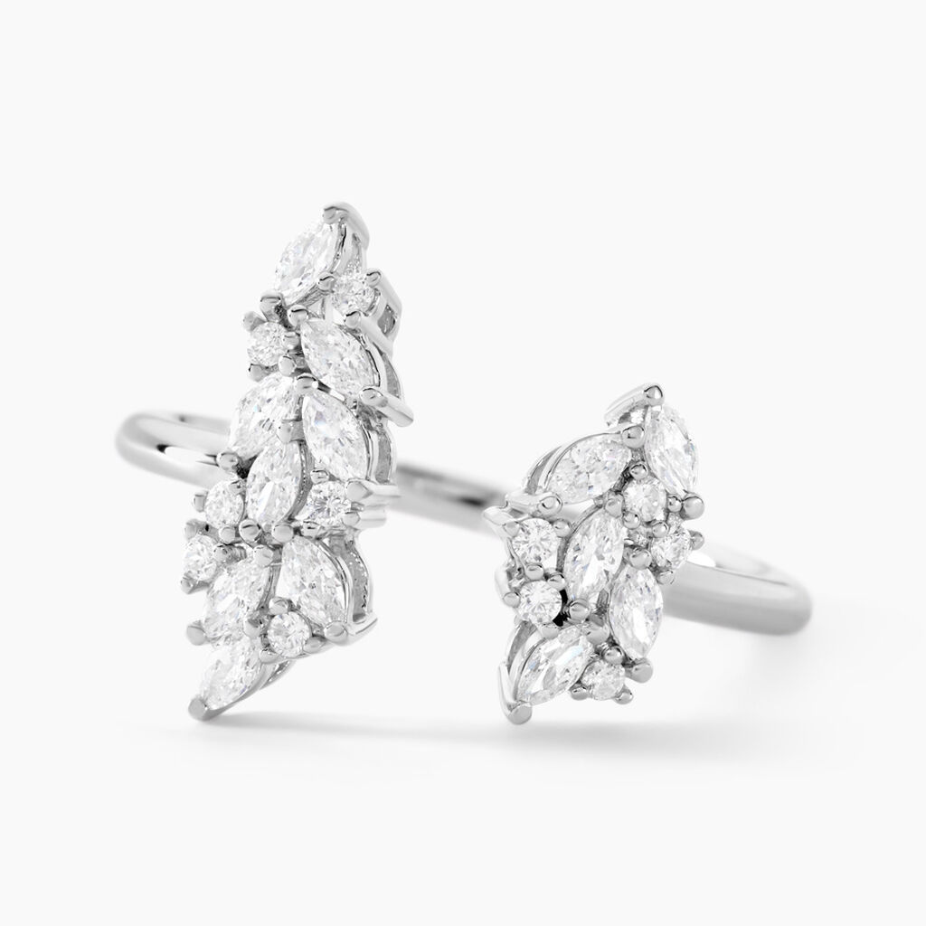 Bague Précieux Flocon Argent Blanc Oxyde De Zirconium - Bijoux fantaisie Femme | Marc Orian
