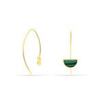 Boucles D'oreilles Pendantes Florica Or Jaune Malachite - Pendantes Femme | Marc Orian
