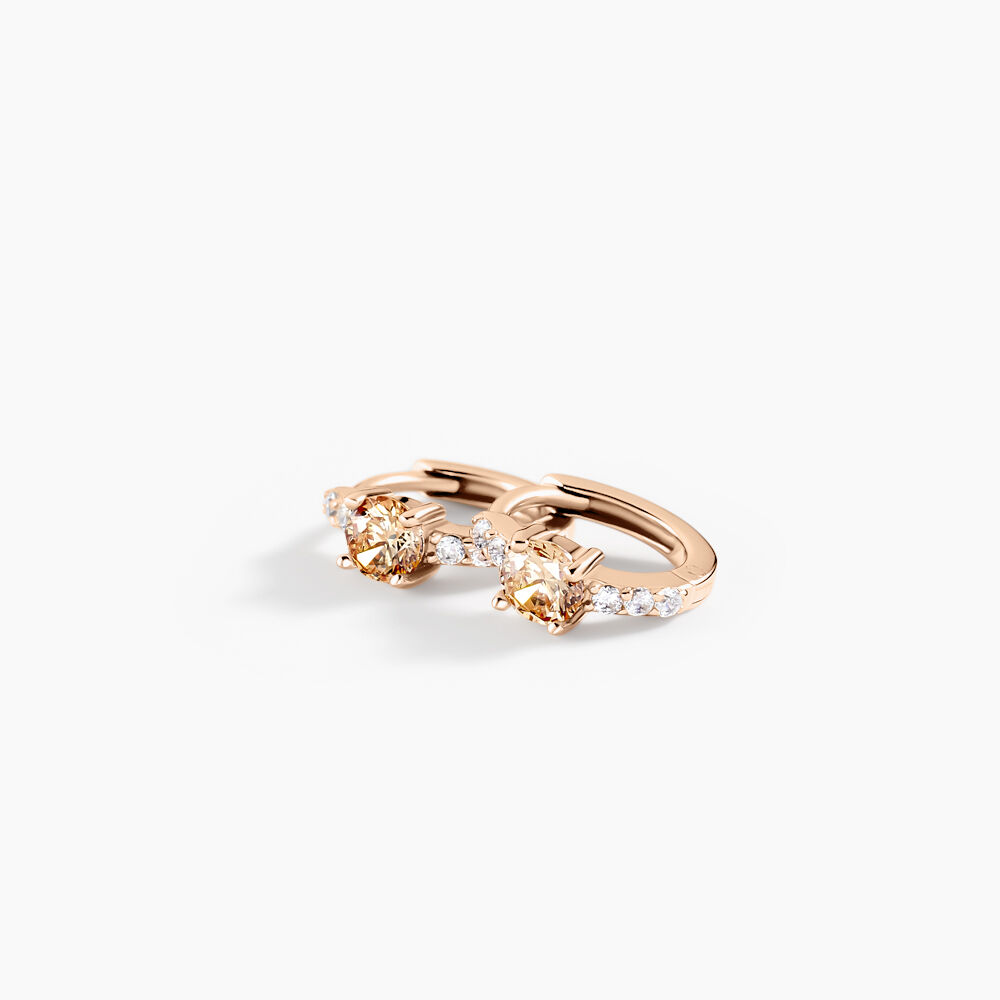 Créoles Gregh Argent Rose Oxyde De Zirconium - Créoles Femme | Marc Orian