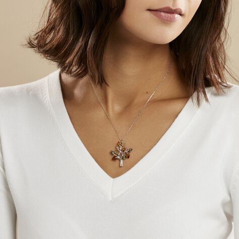 Collier Chahida Argent Blanc Ambre - Colliers Femme | Marc Orian