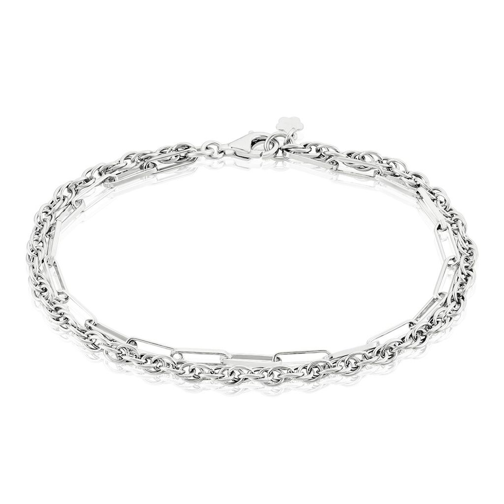 Bracelet Argent Blanc Livio - Bracelets mailles Homme | Marc Orian