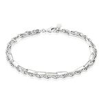Bracelet Argent Blanc Livio - Bracelets mailles Homme | Marc Orian