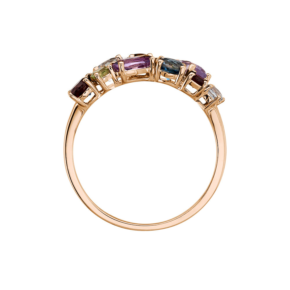 Bague Leonice Or Rose Topaze Amethyste - Bagues pierres fines Femme | Marc Orian