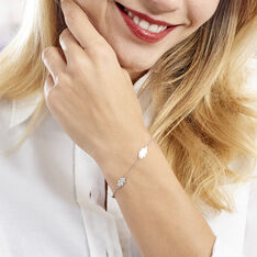 Bracelet Argent Blanc  Bakia - Bracelets chaînes Femme | Marc Orian