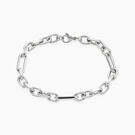 Bracelet Maille Palerme Acier Blanc - Bracelets mailles Homme | Marc Orian