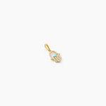 Pendentif Fatima Argent Dor&eacute; A L'Or 750/1000 Oxyde De Zirconium - Bijoux fantaisie Femme | Marc Orian