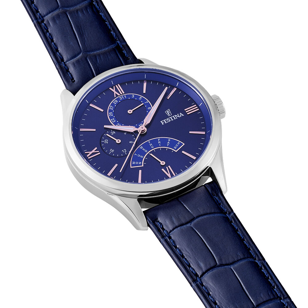Montre festina fond hot sale bleu