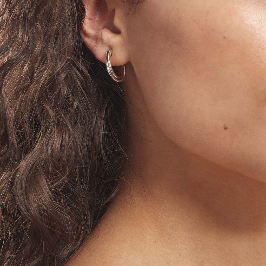 Créoles Tita Or Bicolore - Boucles d'oreilles Créoles Femme | Marc Orian