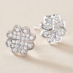 Boucles D'oreilles Puces Ottilie Argent Blanc Oxyde De Zirconium - Puces Femme | Marc Orian