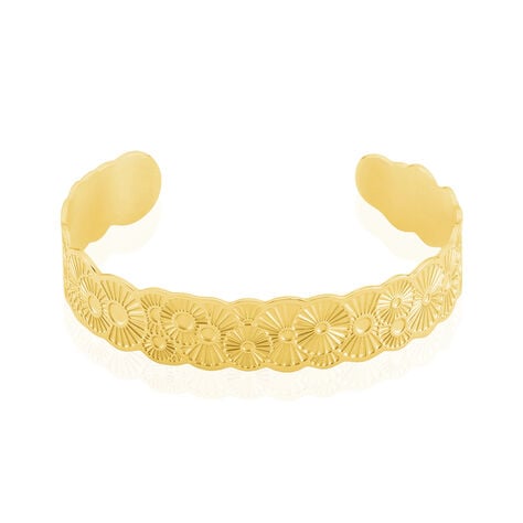 Bracelet Jonc Imagine Florette Acier Jaune - Bracelets joncs Femme | Marc Orian