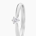 Bague Solitaire Veronika Or Blanc Diamant - Parures de mariage Femme | Marc Orian
