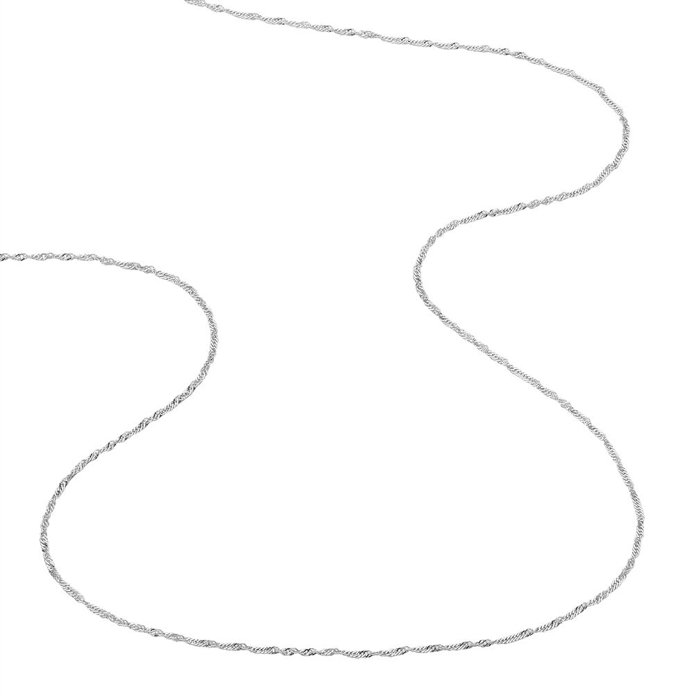 Cha&icirc;ne Imanie Maille Singapour Or Blanc - Chaines Femme | Marc Orian