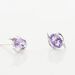 Boucles D'oreilles Puces Vrille Ovale Or Blanc Amethyste - Puces Femme | Marc Orian