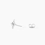 Boucles D'oreilles Puces Astre Precieux Argent Blanc Oxyde - Puces Femme | Marc Orian