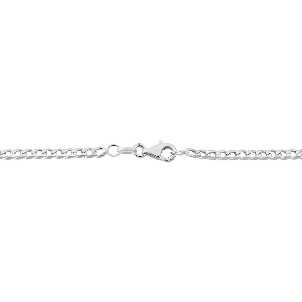 Chaîne Casper Maille Gourmette Argent Blanc - Chaines Unisex | Marc Orian