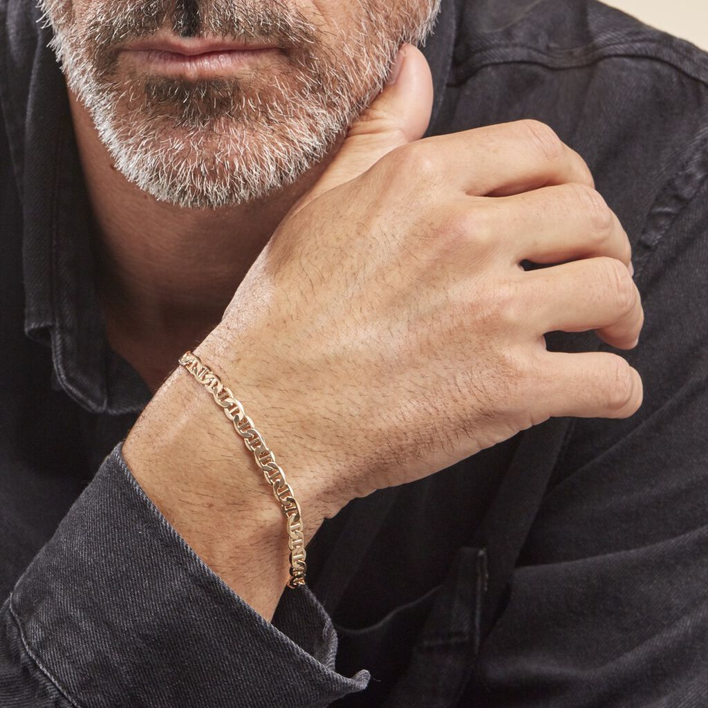 Bracelet Plaqué Or Kamen - Bracelets mailles Homme | Marc Orian