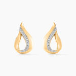 Boucles D'oreilles Puces Goccie Or Jaune Diamant - Puces Femme | Marc Orian