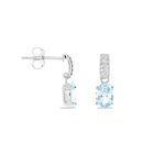 Boucles D'oreilles Puces Josefa Argent Blanc Oxyde De Zirconium - Puces Femme | Marc Orian