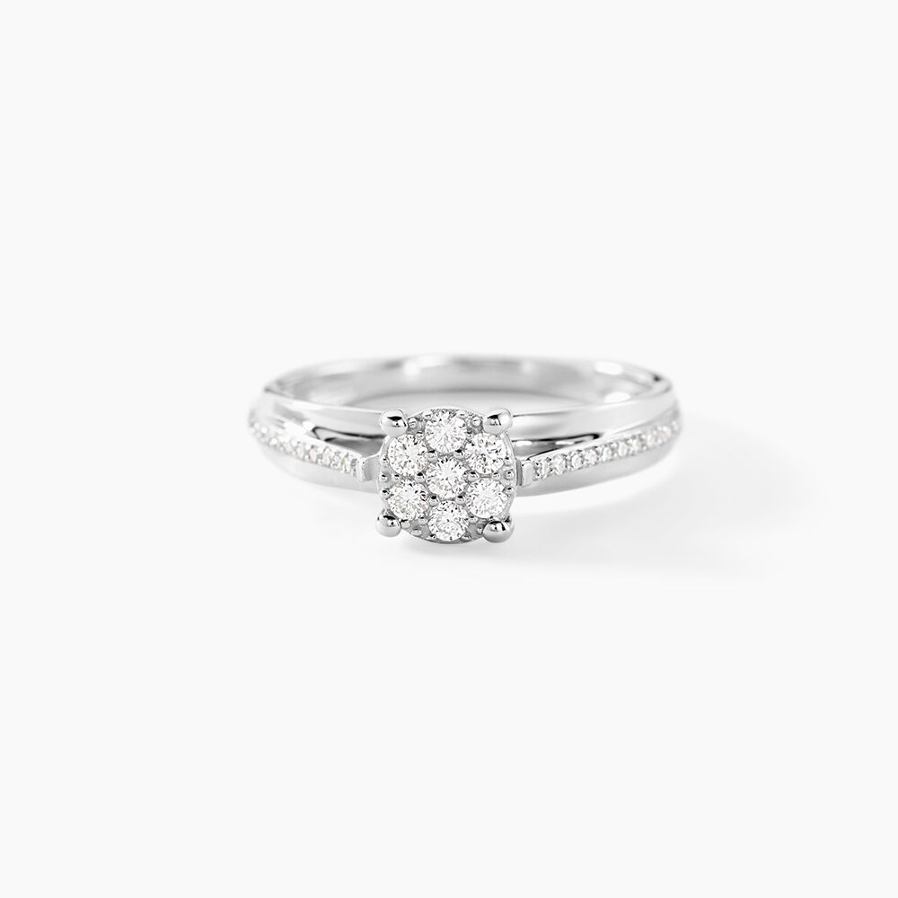 Bague Kate Or Blanc Diamant - Parures de mariage Femme | Marc Orian