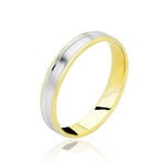 Alliance Marlise Ruban Plat Or Bicolore - Alliances personnalis&eacute;es Famille | Marc Orian