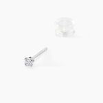 Boucles D'oreilles Puces Eddie Or Blanc Oxyde De Zirconium - Puces Femme | Marc Orian
