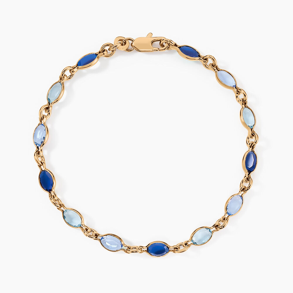 Bracelet Ilvaae Plaqué Or Jaune Pierre De Synthese - Bracelets chaînes Femme | Marc Orian
