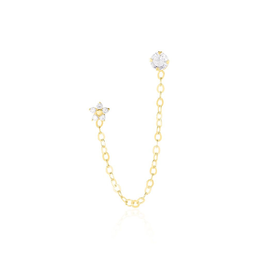 Bijou D'oreille Unitaire Candia Or Jaune Oxyde De Zirconium - Piercings d'oreilles Femme | Marc Orian
