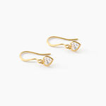 Boucles D'Oreilles Pendantes Gredel Argent Dor&eacute; A L'Or 750/1000 Oxyde De Zirconium - Pendantes Femme | Marc Orian